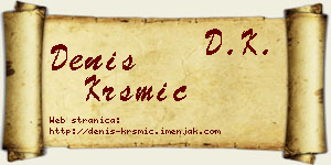 Denis Krsmić vizit kartica